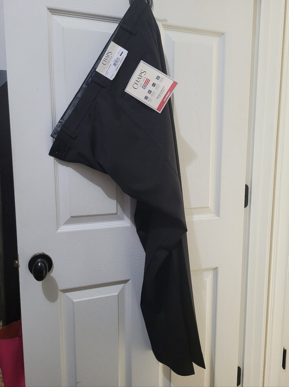 Chaps Black Performance Dress Pants - Regular Fit